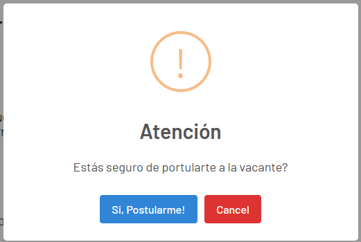 Confirmación de postulación
