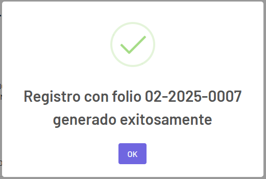 Folio generado